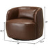 Ashlie Faux Leather Swivel Chair - Brown Modern Swivel Chair | Swivel Accent Chairs | Kinwell Furniture | Swivel Armchairs